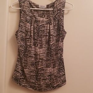 Calvin Klein leopard print blouse M